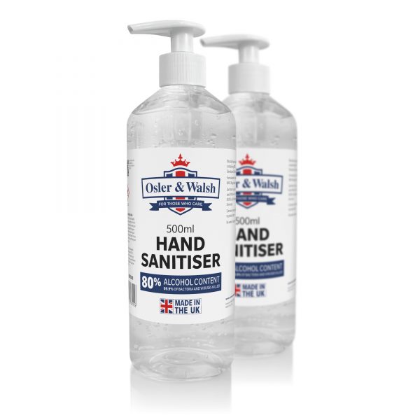 Luxury Hand Sanitiser Gel with Pump, 80% Alcohol