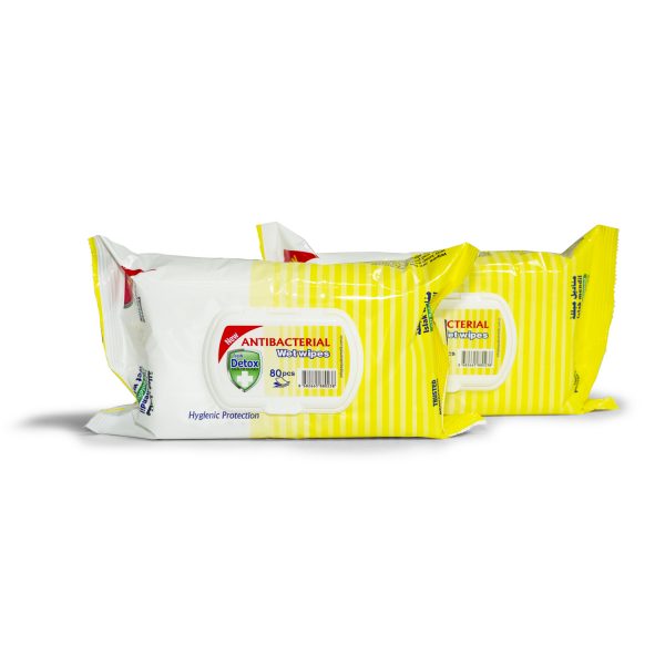 Detox Antibacterial Virucidal Wipes, Pack of 80 - Image 3