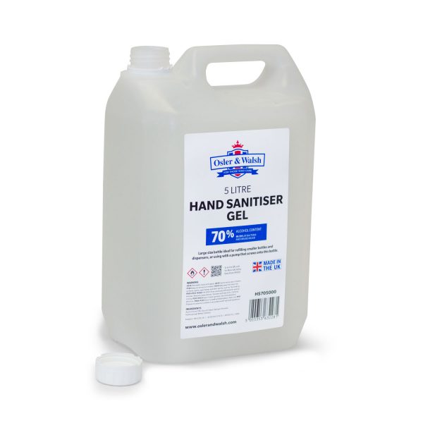 5L Hand Sanitiser Gel, 70% Alcohol