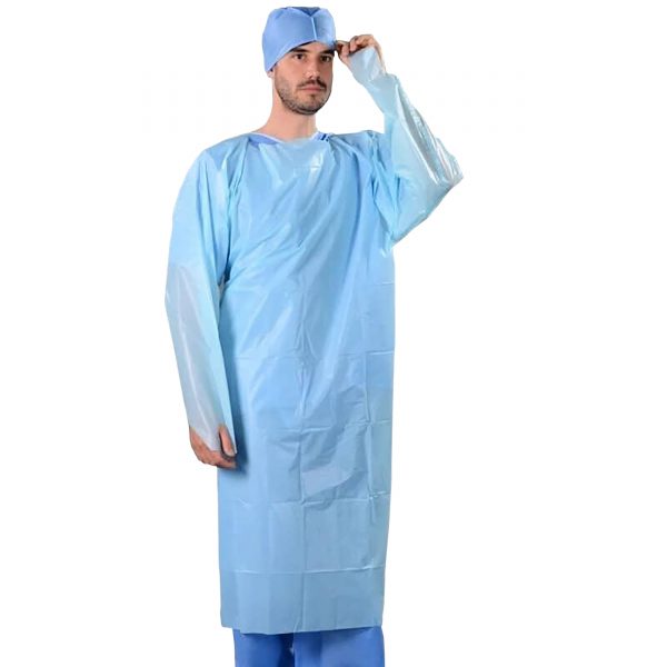 Disposable long sleeve isolation gowns