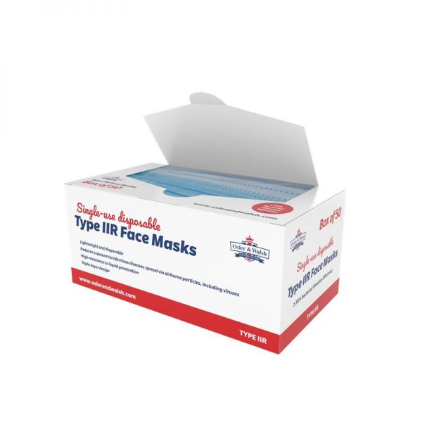 Type IIR Fluid Resistant Disposable Face Mask - Image 2